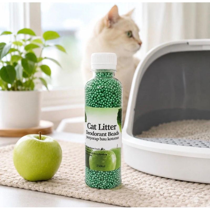 Petshop - Ingrijire si Igiena - Asternuturi si substraturi - Asternuturi igienice - Set Asternut Igienic Pentru Pisici Din Bentonita Aroma De Cafea 8 kg Si Deodorant Litiera Mar Verde - Infinity.ro