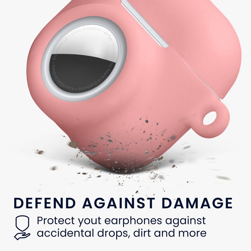 TV, Audio-Video si Foto - Portabile audio - Casti audio - Husa casti Kwmobile pentru Apple AirPods 4, protectie la zgarieturi, Silicon, roz prafuit - Infinity.ro