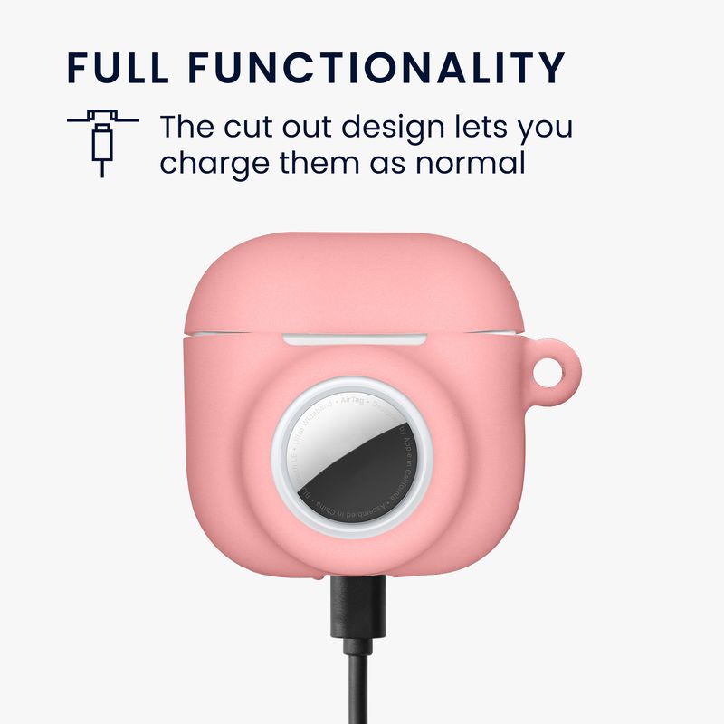 TV, Audio-Video si Foto - Portabile audio - Casti audio - Husa casti Kwmobile pentru Apple AirPods 4, protectie la zgarieturi, Silicon, roz prafuit - Infinity.ro