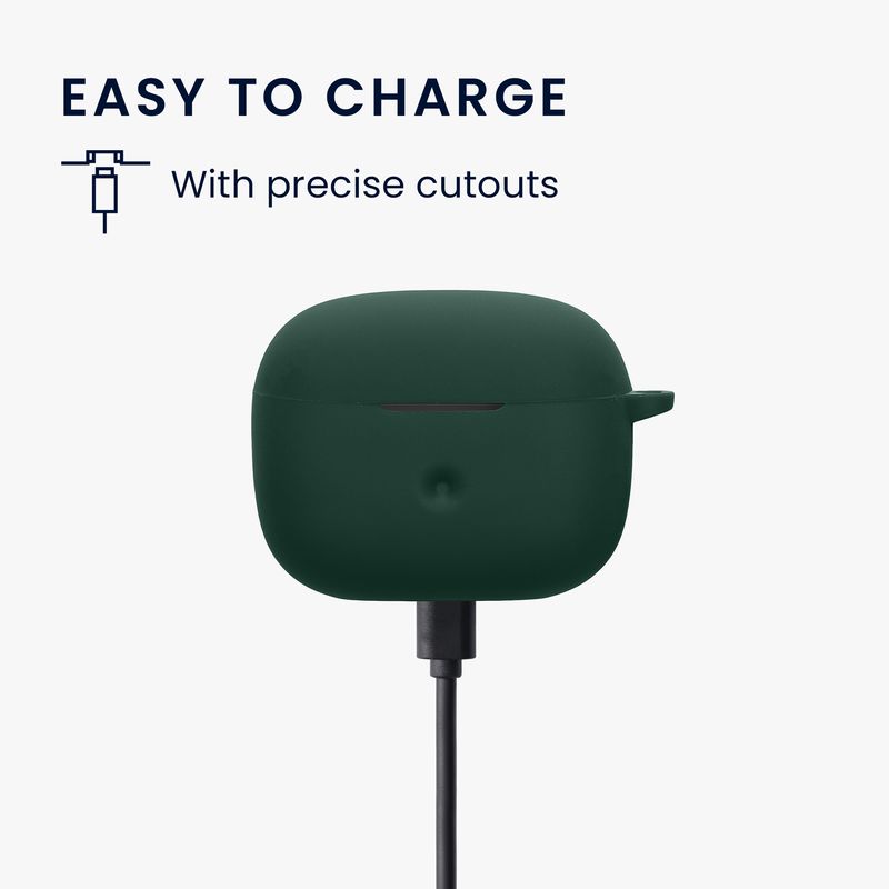 TV, Audio-Video si Foto - Portabile audio - Casti audio - Husa casti Kwmobile pentru Bowers & Wilkins Pi6, Pi8, protectie la zgarieturi, Silicon, verde - Infinity.ro