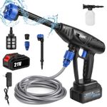 Casa si Gradina - Constructii - Scule electrice si accesorii - Aparate de spalat cu presiune - Pistol de spalat cu presiune fara fir, 21V, 300W, 6 moduri de pulverizare, cu 1 baterie, 23.8x23.8x4cm - Infinity.ro
