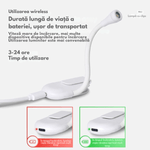 Carti si Birotica - Carti - Accesorii pentru cititori - Lampa LED pentru citit cu clema, Portabila, Reincarcabila USB, 3 Temperaturi de culoare, pozitionare peCarte - Infinity.ro