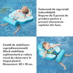 Jucarii, Copii si Bebe - Jucarii si jocuri - Jucarii de exterior - Colaci, ochelari si accesorii inot copii - Colac de inot cu protectie tip vesta pentru bebelusi si copii, si copertina detasabila, 3-24 Luni, 49x30cm - Infinity.ro