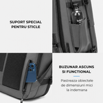 Fashion, accesorii si bijuterii - Barbati - Accesorii barbati - Genti si rucsacuri barbati - Rucsac de calatorie cu Vacuum DASBO, Bagaj de mana multifunctional, Impermeabil, Extensibil, 30-60 L, 49*32*15 cm, Gri - Infinity.ro
