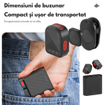 TV, Audio-Video si Foto - Audio profesionale - Microfoane profesionale - Set 2 Microfoane Lavaliera Magnetica Dual, USB-C + Lightning, Plug & Play, ENC Noise Reduction, 48KHz/24Bit - Infinity.ro