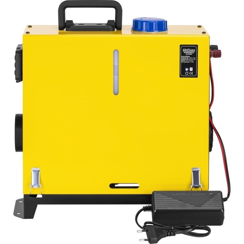 Casa si Gradina - Electrice - Echipamente electrice - Aeroterme industriale - Aeroterma diesel stationara KraftDele 9 kW KD5966 cu panou LCD, telecomanda si evacuare  pentru garaj si atelier - Infinity.ro