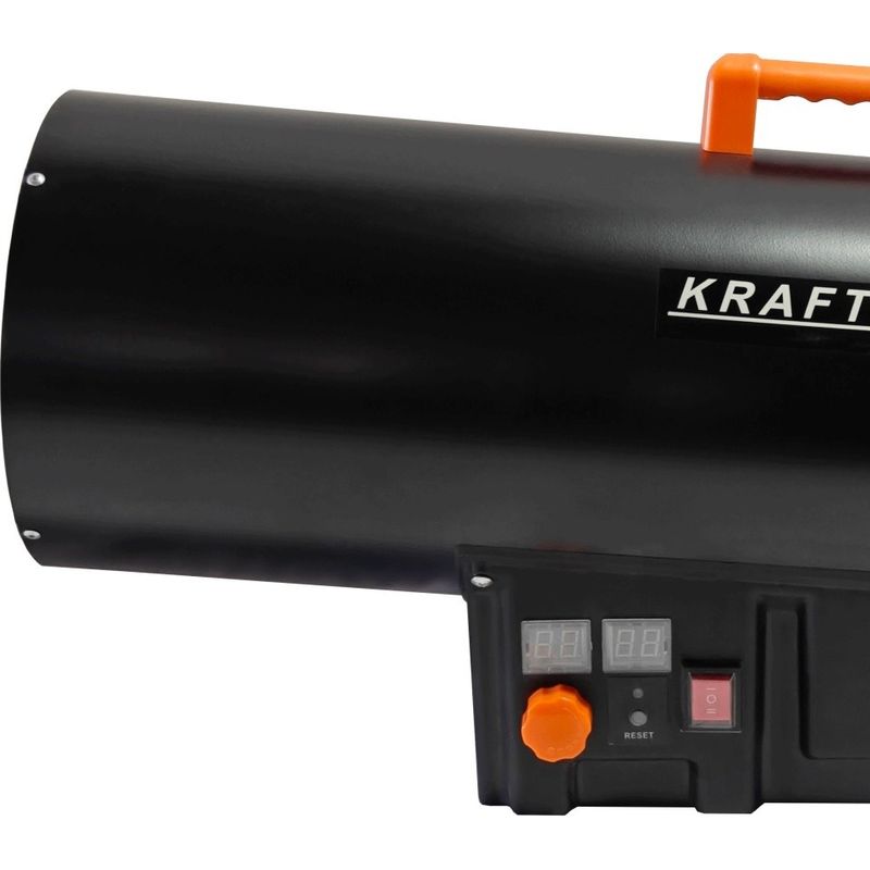 Casa si Gradina - Electrice - Echipamente electrice - Aeroterme industriale - Aeroterma pe gaz LPG 60 kW KraftDele KD11702 cu termostat si afisaj, pentru hale, ateliere, depozite si spatii mari - Infinity.ro
