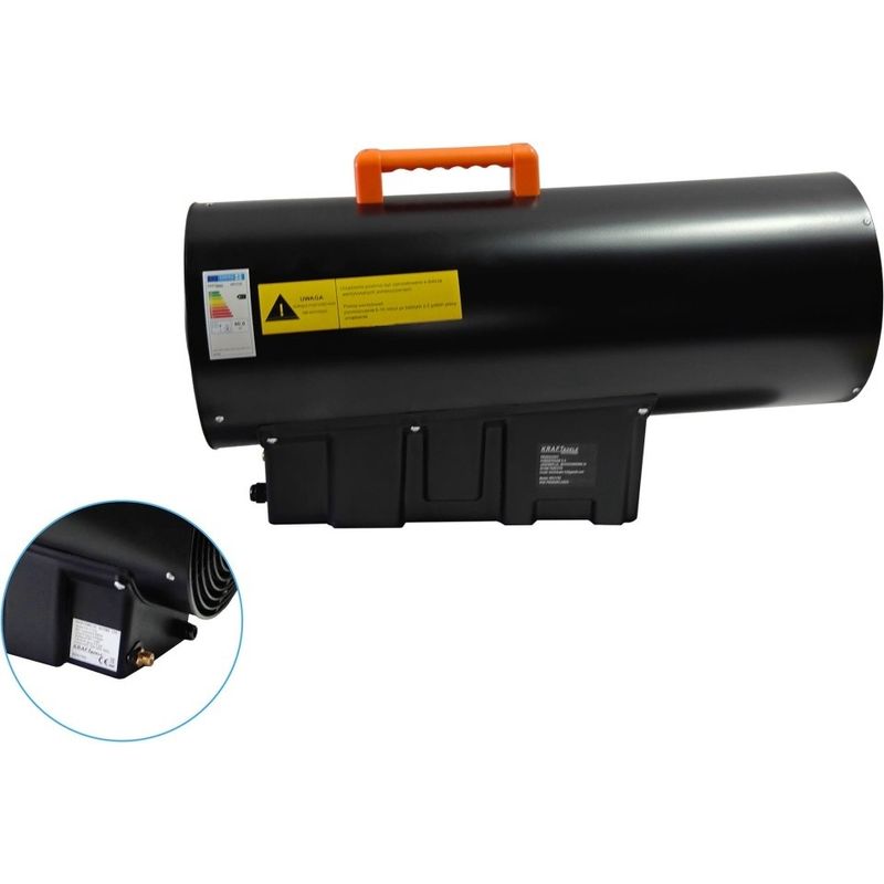 Casa si Gradina - Electrice - Echipamente electrice - Aeroterme industriale - Aeroterma pe gaz LPG 60 kW KraftDele KD11702 cu termostat si afisaj, pentru hale, ateliere, depozite si spatii mari - Infinity.ro
