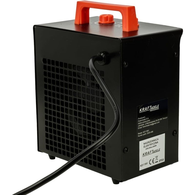 Casa si Gradina - Electrice - Echipamente electrice - Aeroterme industriale - Aeroterma electrica KraftDele KD11991, 3500W, cu termostat, 3 trepte de putere si protectie la supraincalzire - Infinity.ro