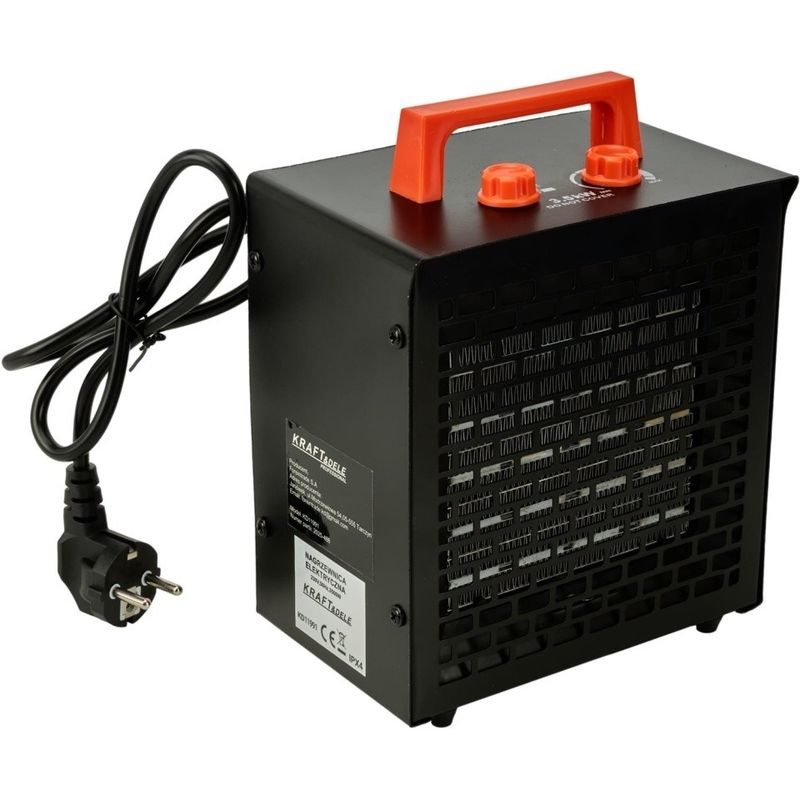 Casa si Gradina - Electrice - Echipamente electrice - Aeroterme industriale - Aeroterma electrica KraftDele KD11991, 3500W, cu termostat, 3 trepte de putere si protectie la supraincalzire - Infinity.ro
