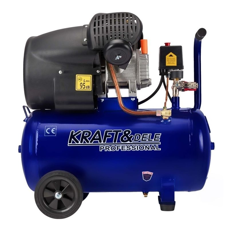 Casa si Gradina - Electrice - Echipamente electrice - Compresoare - Compresor de aer cu ulei XD4049, rezervor 50L, 3,5 kW, 380 l/min, 10 bar, pentru atelier, garaj si scule pneumatice - Infinity.ro