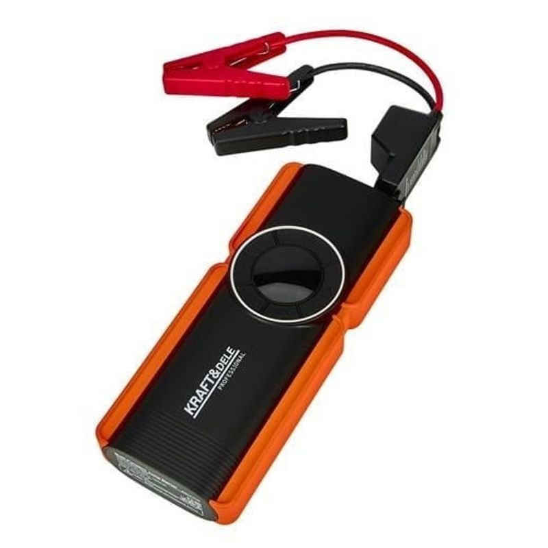 Casa si Gradina - Electrice - Echipamente electrice - Compresoare - Jump starter auto 1200A KraftDele KD5492 cu compresor, powerbank si lanterna LED, 10000 mAh - Infinity.ro