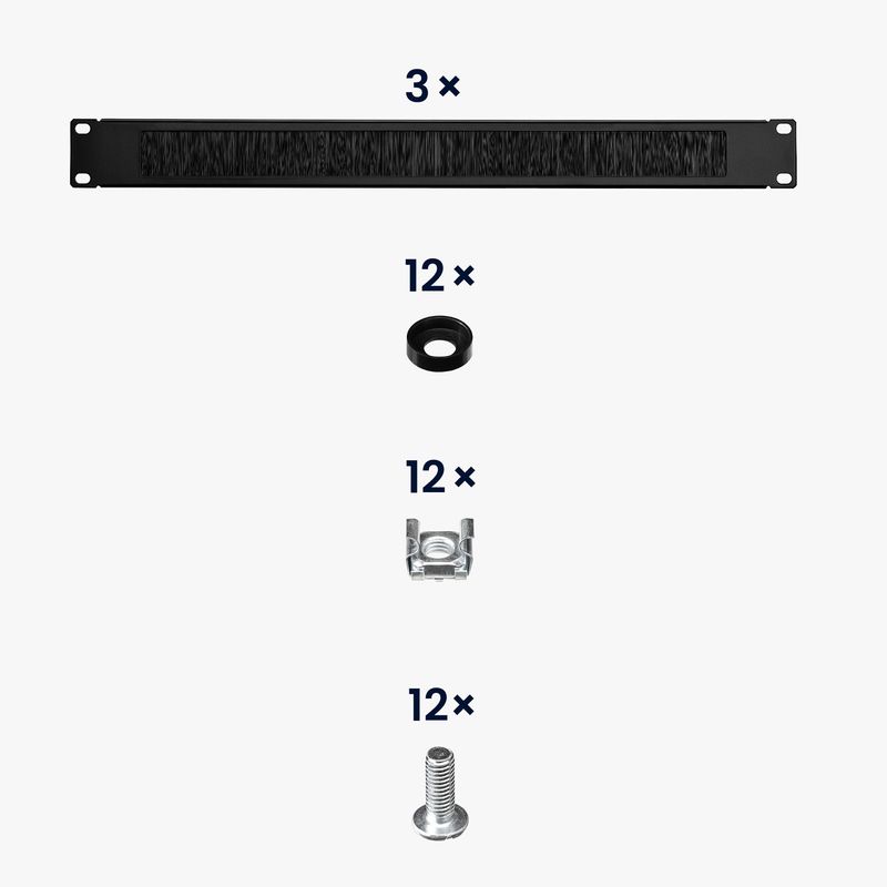 PC, gaming si accesorii - Retelistica - Cabluri si accesorii - Set 3 panouri metalice pentru organizare cabluri Kwmobile, negru - Infinity.ro