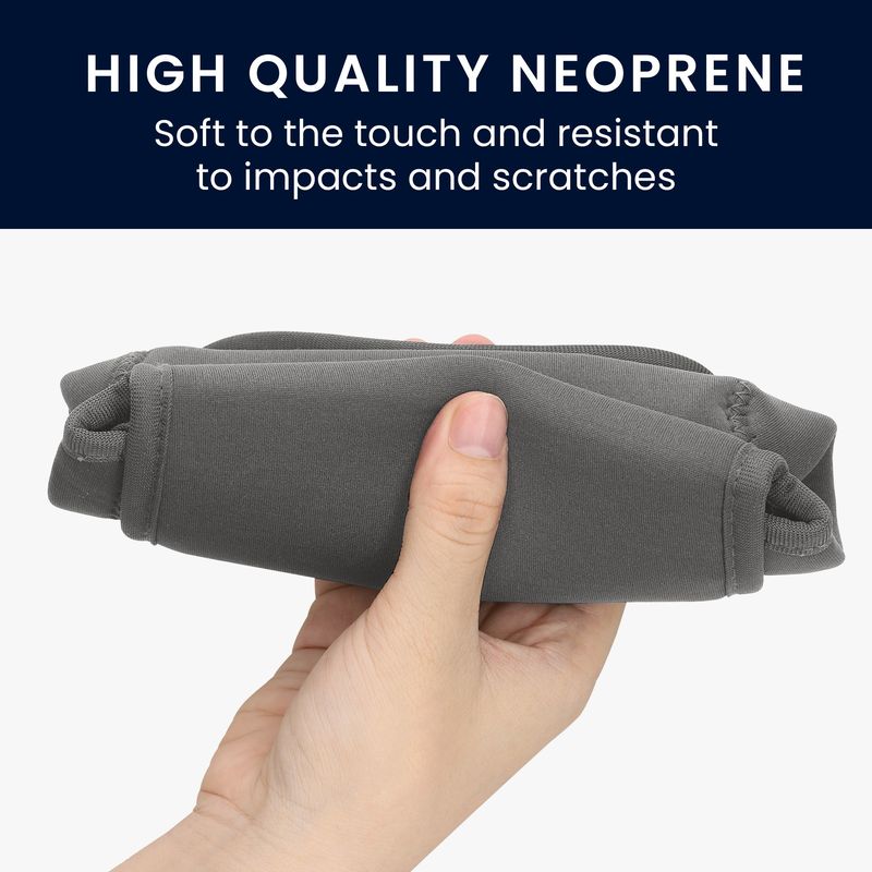 PC, gaming si accesorii - Retelistica - Cabluri si accesorii - Geanta organizatoare cabluri Kwmobile, protectie la socuri si zgarieturi, neopren si textil, gri - Infinity.ro