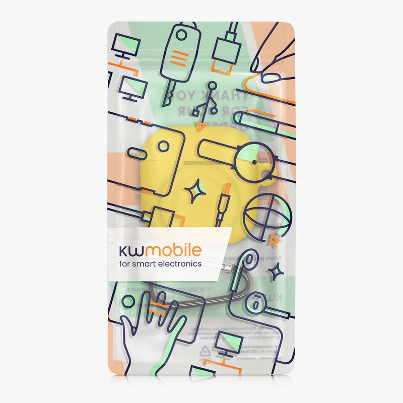 Laptop, Telefoane si Tablete - Wearables si gadgeturi - Wearables - Accesorii wearables - Husa casti Kwmobile pentru Apple AirPods 4, protectie la zgarieturi, Silicon, galben - Infinity.ro
