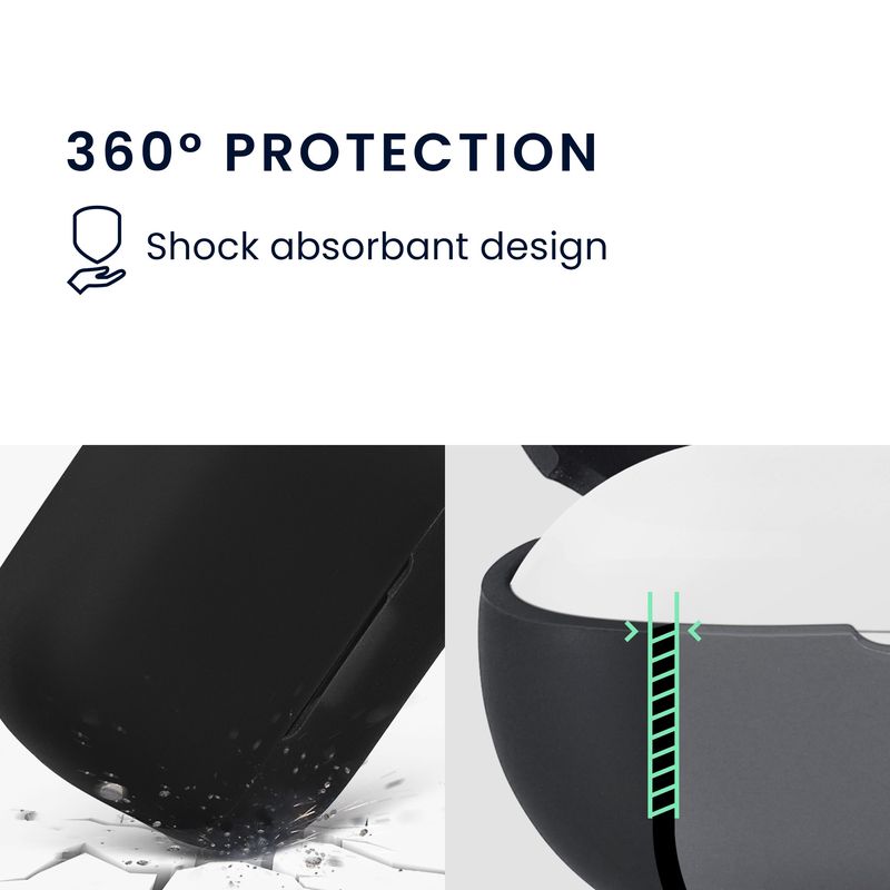 Laptop, Telefoane si Tablete - Wearables si gadgeturi - Wearables - Accesorii wearables - Husa casti Kwmobile pentru Anker Soundcore K20i, protectie la zgarieturi, Silicon, negru - Infinity.ro