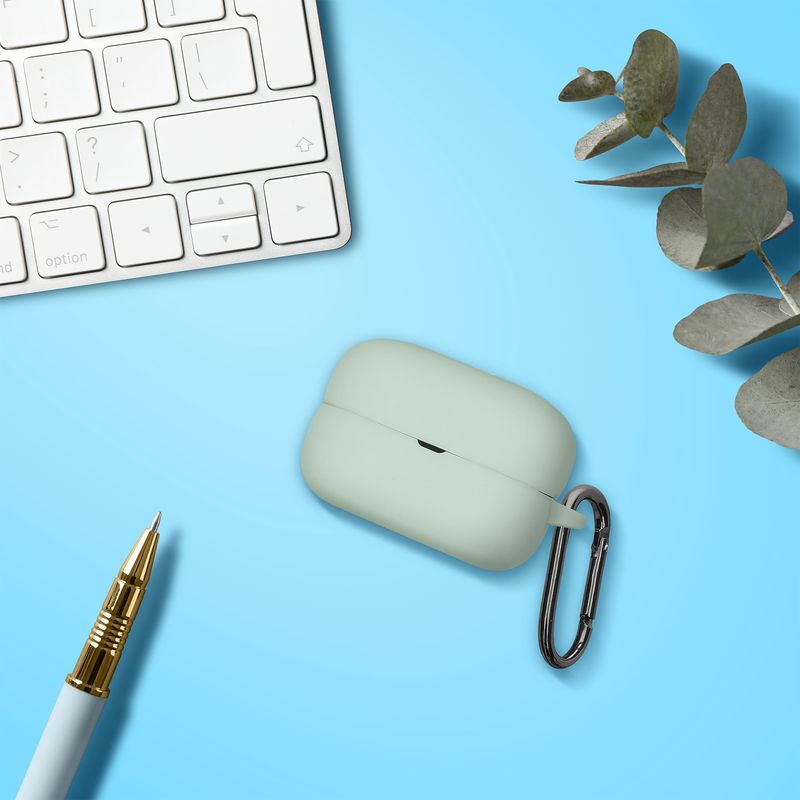 Laptop, Telefoane si Tablete - Wearables si gadgeturi - Wearables - Accesorii wearables - Husa casti Kwmobile pentru Sony LinkBuds Clip WF-LC900, protectie la zgarieturi, Silicon, verde - Infinity.ro