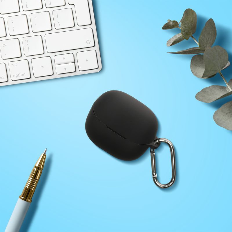 Laptop, Telefoane si Tablete - Wearables si gadgeturi - Wearables - Accesorii wearables - Husa casti Kwmobile pentru Baseus BP1 Pro, protectie la zgarieturi, Silicon, negru - Infinity.ro