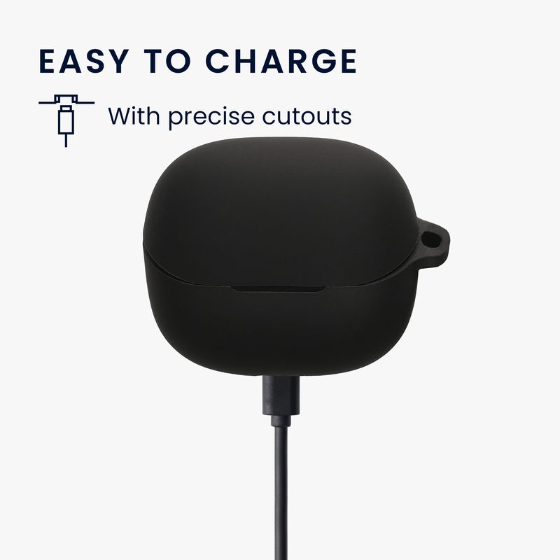 Laptop, Telefoane si Tablete - Wearables si gadgeturi - Wearables - Accesorii wearables - Husa casti Kwmobile pentru Baseus BP1 Pro, protectie la zgarieturi, Silicon, negru - Infinity.ro