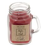 Casa si Gradina - Decoratiuni - Aromaterapie si lumanari - Lumanari si candele - Lumanare parfumata Rosie cu Aroma de Mosc si Chihlimbar in Recipient din Sticla cu Capac Metalic, 5.3x8.5cm - Infinity.ro