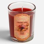 Casa si Gradina - Decoratiuni - Aromaterapie si lumanari - Lumanari si candele - Lumanare parfumata caramel si mere in pahar de sticla, bordo - Infinity.ro