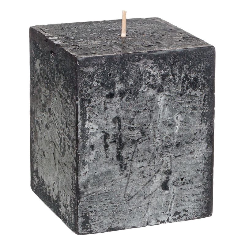 Casa si Gradina - Decoratiuni - Aromaterapie si lumanari - Lumanari si candele - Lumanare parfumata patrata neagra, aroma de zmeura, 7.5x7.5x10cm - Infinity.ro