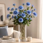 Casa si Gradina - Decoratiuni - Obiecte decorative - Plante artificiale - Floare Artificiala Dalie Albastra 71cm - Infinity.ro