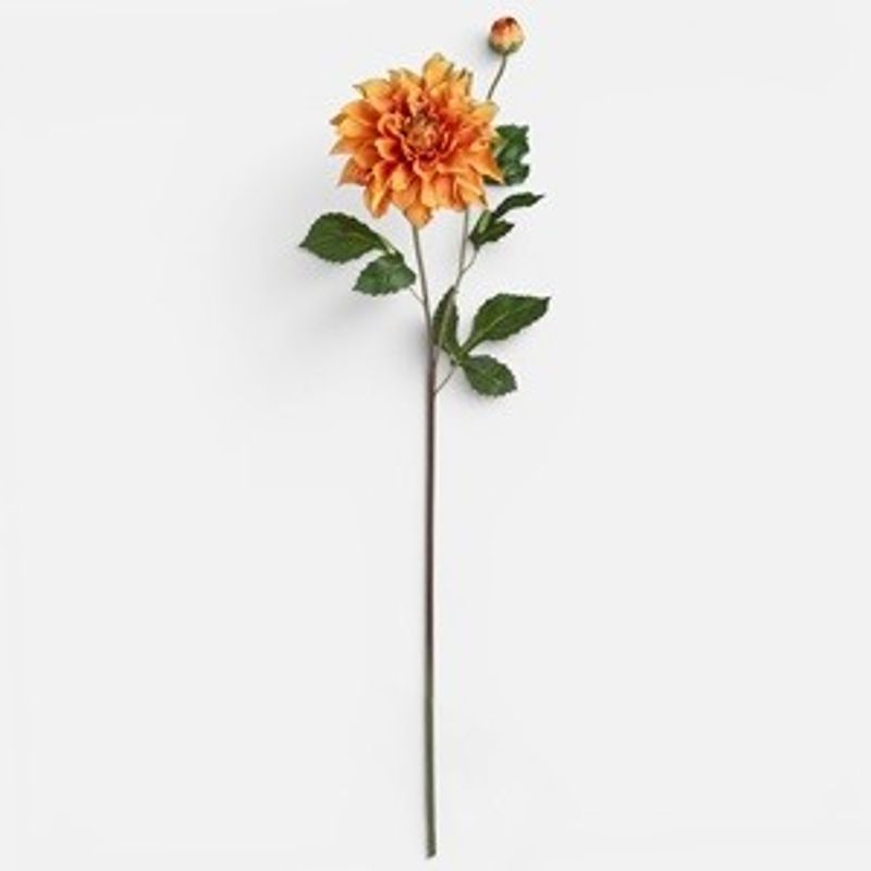 Casa si Gradina - Decoratiuni - Obiecte decorative - Plante artificiale - Floare Artificiale Dalie Portocalie 80cm pentru Decor - Infinity.ro