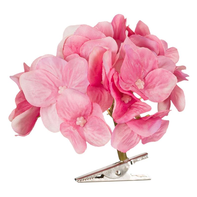Casa si Gradina - Decoratiuni - Obiecte decorative - Plante artificiale - Hortensie artificiale roz cu clips pentru decorarea casei - Infinity.ro