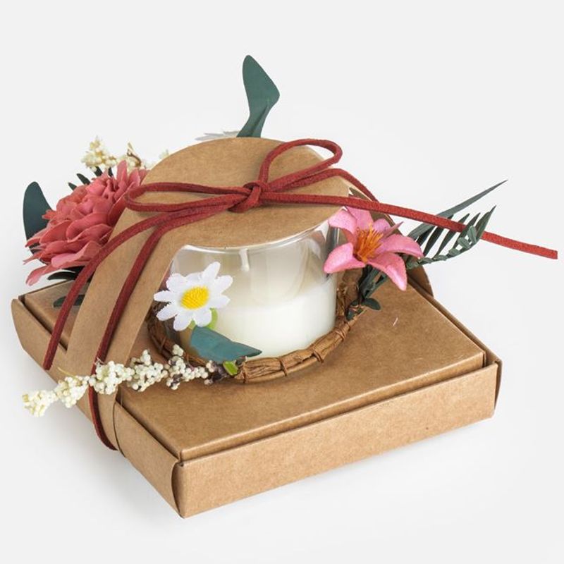 Casa si Gradina - Decoratiuni - Aromaterapie si lumanari - Lumanari si candele - Set Lumanare cu Coronita de Flori - Infinity.ro