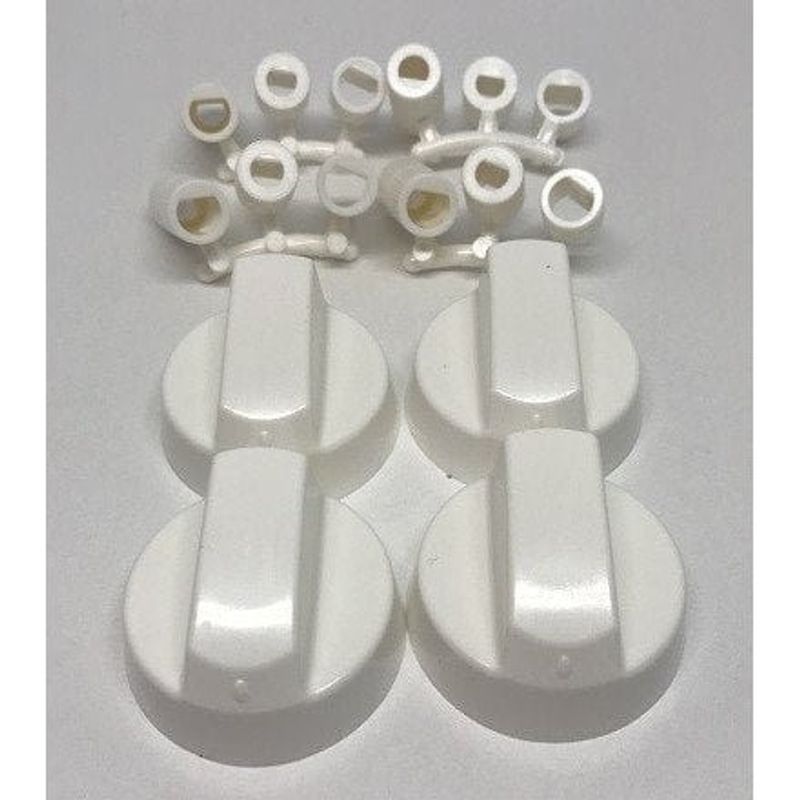 Electronice si Electrocasnice - Aragazuri, cuptoare si hote - Accesorii aragazuri, cuptoare si hote - Accesorii aragazuri - Buton aragaz universal set 4 buc, culoare alb compatibil - Infinity.ro