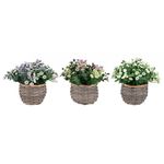 Casa si Gradina - Decoratiuni - Obiecte decorative - Plante artificiale - Set 3 ghivece cu flori artificiale 10.5x17 cm - Infinity.ro
