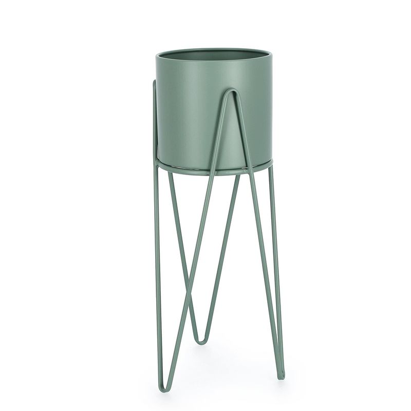 Casa si Gradina - Gradinarit si plante - Plante si ghivece - Ghivece si suporturi - Set 2 suporturi flori otel verde Madelyn 23.5x53-57 cm, 21.5x42-46 cm, - Infinity.ro