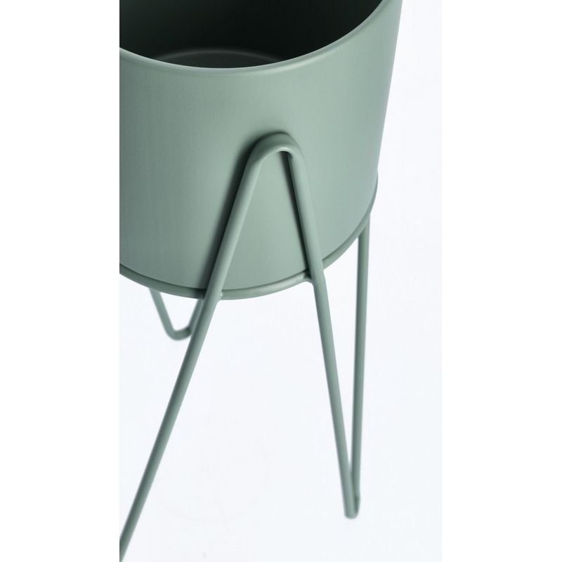 Casa si Gradina - Gradinarit si plante - Plante si ghivece - Ghivece si suporturi - Set 2 suporturi flori otel verde Madelyn 23.5x53-57 cm, 21.5x42-46 cm, - Infinity.ro