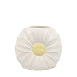 Casa si Gradina - Decoratiuni - Obiecte decorative - Vaze si boluri decorative - Vaza flori ceramica alba galbena Florysia 14,30x8x13h - Infinity.ro