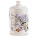 Casa si Gradina - Decoratiuni - Obiecte decorative - Vaze si boluri decorative - Borcan decorativ ceramica multicolora Lavanda 11.5x19 cm - Infinity.ro