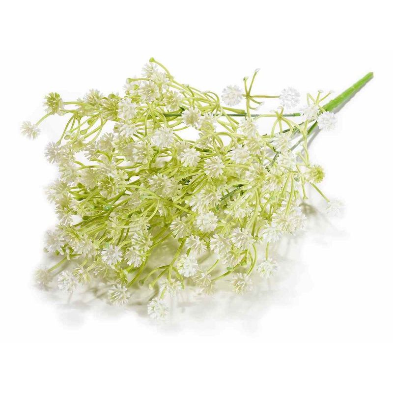 Casa si Gradina - Decoratiuni - Obiecte decorative - Plante artificiale - Set 3 buchete flori artificiale albe verzi 36 cm - Infinity.ro