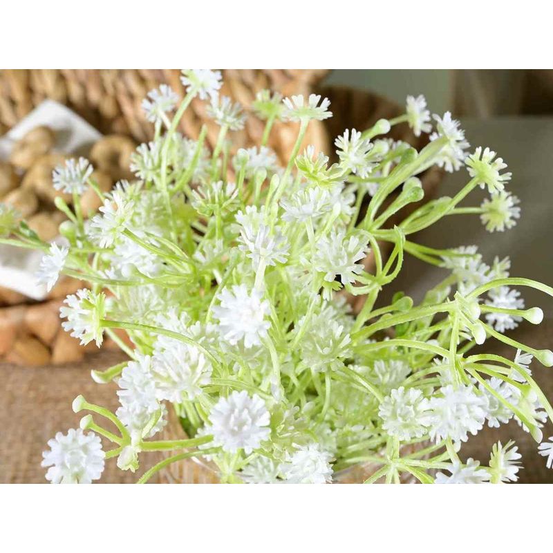 Casa si Gradina - Decoratiuni - Obiecte decorative - Plante artificiale - Set 3 buchete flori artificiale albe verzi 36 cm - Infinity.ro