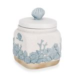 Casa si Gradina - Decoratiuni - Obiecte decorative - Vaze si boluri decorative - Borcan decorativ portelan multicolor decor Marin 13x13x16,5h - Infinity.ro