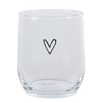 Casa si Gradina - Bucatarie si vesela - Cani si pahare - Pahare - Set 6 pahare sticla transparenta Heart 8x9 cm, 300 ml - Infinity.ro