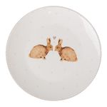 Casa si Gradina - Bucatarie si vesela - Vesela si tacamuri - Farfurii si boluri - Set 4 farfurii portelan alb maro Iepuras 20x2 cm - Infinity.ro