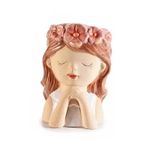 Casa si Gradina - Decoratiuni - Obiecte decorative - Vaze si boluri decorative - Set 4 vaze flori polirasina multicolora Fetite IIII 8,5 x 8 x 13 H - Infinity.ro