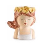 Casa si Gradina - Decoratiuni - Obiecte decorative - Vaze si boluri decorative - Set 4 vaze flori polirasina multicolora Fetite IIII 8,5 x 8 x 13 H - Infinity.ro