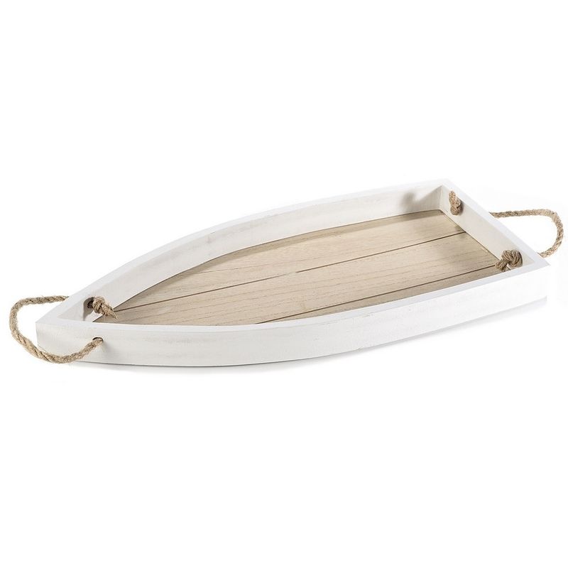 Casa si Gradina - Bucatarie si vesela - Ustensile bucatarie - Tavi servire - Set 2 tavi lemn natur alb Barcuta 40x18.5x3 cm, 32x15x3 cm - Infinity.ro