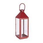 Casa si Gradina - Corpuri si surse de iluminat - Iluminat exterior - Felinare - Set 3 felinare metal rosu Lucinda 11x10x25 cm, 15.5x15x40 cm, 19.5x19x55 cm - Infinity.ro