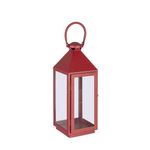 Casa si Gradina - Corpuri si surse de iluminat - Iluminat exterior - Felinare - Set 3 felinare metal rosu Lucinda 11x10x25 cm, 15.5x15x40 cm, 19.5x19x55 cm - Infinity.ro