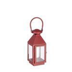 Casa si Gradina - Corpuri si surse de iluminat - Iluminat exterior - Felinare - Set 3 felinare metal rosu Lucinda 11x10x25 cm, 15.5x15x40 cm, 19.5x19x55 cm - Infinity.ro