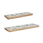 Casa si Gradina - Bucatarie si vesela - Ustensile bucatarie - Tavi servire - Set 2 tavi lemn mango email multicolor Thara 38x12x2h, 46x15x2h - Infinity.ro