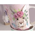 Casa si Gradina - Bucatarie si vesela - Cani si pahare - Cani si cesti - Set 2 cani portelan Iepuras 10x15 cm, 500 ml - Infinity.ro