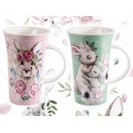Casa si Gradina - Bucatarie si vesela - Cani si pahare - Cani si cesti - Set 2 cani portelan Iepuras 10x15 cm, 500 ml - Infinity.ro